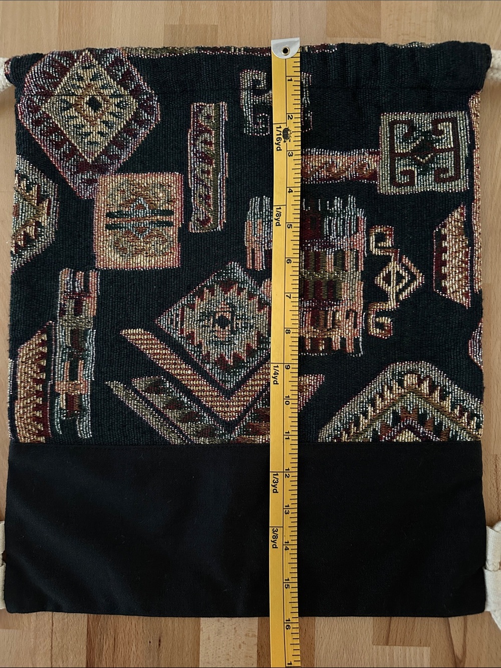 NWOT Fabric Drawstring Backpack - Picture 4 of 6